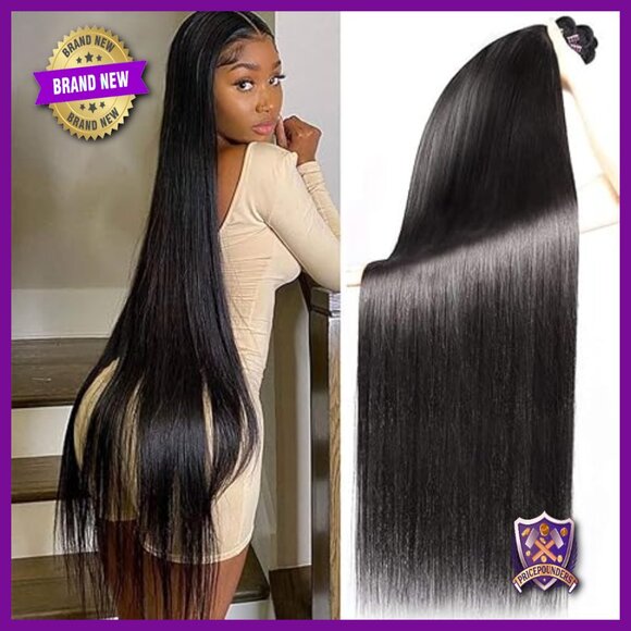Brazilian Virgin Human Hair Extensions 4 Bundles 22-28 Inch Straight main image 6